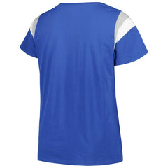 Los Angeles Dodgers Profile Women's Plus Size Scoop Neck T-Shirt - Royal T-shirts
