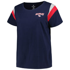 Cleveland Guardians Profile Women's Plus Size Scoop Neck T-Shirt - Navy T-shirts