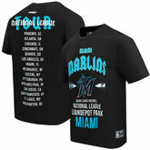 Miami Marlins Pro Standard Oversized City Tour T-Shirt - Black T-shirts