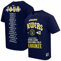 Milwaukee Brewers Pro Standard Oversized City Tour T-Shirt - Navy T-shirts