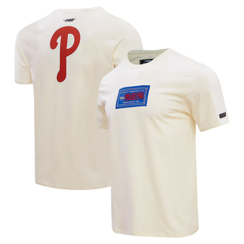 Philadelphia Phillies Pro Standard Club Member Badge T-Shirt - Cream T-shirts