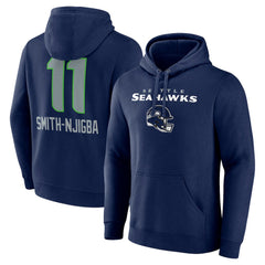 Jaxon Smith-Njigba Seattle Seahawks Team Wordmark Player Name & Number Pullover Hoodie College Navy