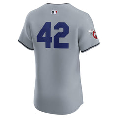MLB Cleveland Guardians Nike Road 2024 Jackie Robinson Day Elite Jersey - Gray