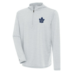 NHL Toronto Maple Leafs Antigua Tidy Quarter-Zip Pullover Hoodie - Heather Gray