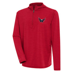 NHL Washington Capitals Antigua Tidy Quarter-Zip Pullover Hoodie - Heather Red