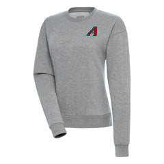 Arizona Diamondbacks Antigua Women's Victory Crewneck Pullover Sweatshirt – Heather Gray Pullover