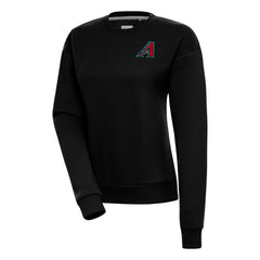 Arizona Diamondbacks Antigua Women's Victory Crewneck Pullover Sweatshirt – Black Pullover