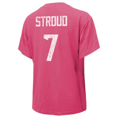 C.J. Stroud Houston Texans Majestic Threads Women's Name & Number T-Shirt Pink