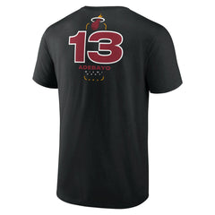Bam Adebayo Miami Heat Behind The Back Name & Number T-Shirt Black