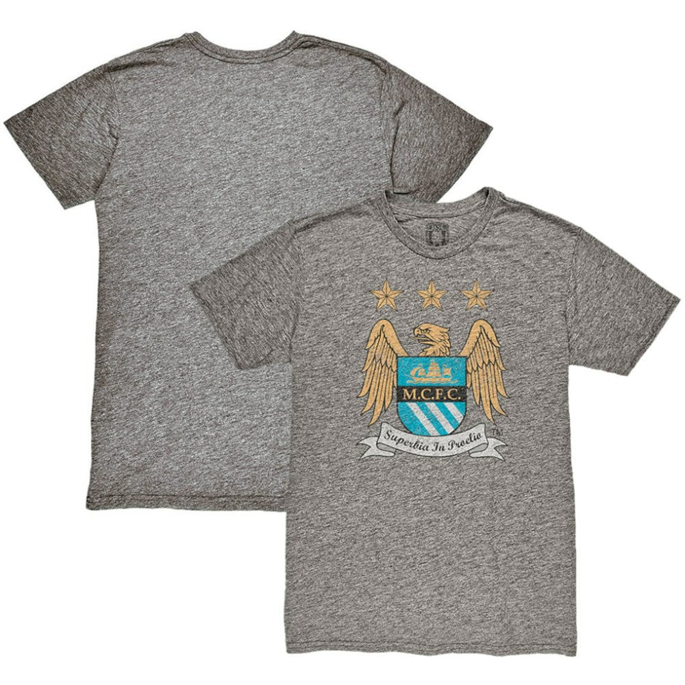 Manchester City 1863FC Retro Crest T-Shirt Heather Gray shop