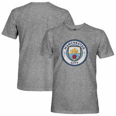 Manchester City 1863FC Tri-Blend Color Crest T-Shirt Heather Gray