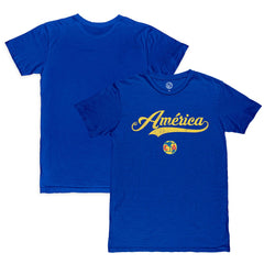 Club America 1863FC Script Slub T-Shirt Royal shop