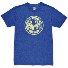 Club America 1863FC Mono Crest Twisted Tri-Blend Slub T-Shirt Heather Royal