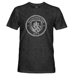 Manchester City 1863FC Mono Crest Twisted Tri-Blend Slub T-Shirt Heather Black