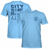 Manchester City 1863FC Front Back Text Twisted Tri-Blend Slub T-Shirt Sky Blue shop