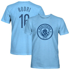 Rodrigo Manchester City 1863FC Player Name & Number Twisted Tri-Blend Slub T-Shirt Sky Blue shop