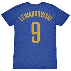 Robert Lewandowski Barcelona 1863FC Player Name & Number Twisted Tri-Blend Slub T-Shirt Heather Royal shop