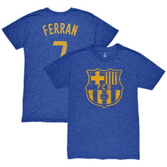 Ferran Torres Barcelona 1863FC Player Name & Number Twisted Tri-Blend Slub T-Shirt Heather Royal shop