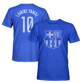 Lamine Yamal Barcelona 1863FC Player Name & Number Twisted Tri-Blend Slub T-Shirt Heather Royal