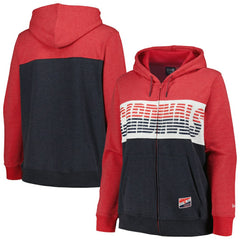 St. Louis Cardinals New Era Women's Plus Size Color Block Full-Zip Hoodie - Red Hoodies
