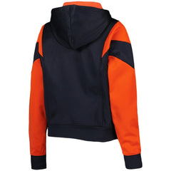 Houston Astros New Era Women's Color Block Fleece Quarter-Zip Hoodie - Navy Hoodies