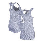 Los Angeles Dodgers New Era Women's Space Dye Keyhole Back Tank Top - Royal Tanks