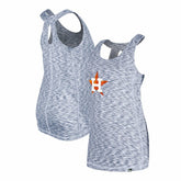 Houston Astros New Era Women's Space Dye Keyhole Back Tank Top - Navy Tanks