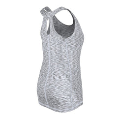 Chicago White Sox New Era Women's Space Dye Keyhole Back Tank Top - Black Tanks