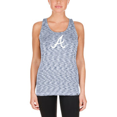 Atlanta Braves New Era Women's Space Dye Keyhole Back Tank Top - Navy Tanks