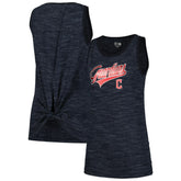 Cleveland Guardians New Era Women's Space-Dye Active Tank Top - Navy Tanks