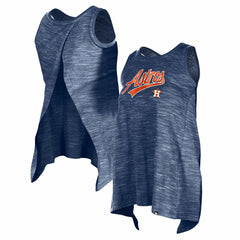 Houston Astros New Era Women's Space-Dye Active Tank Top - Navy Tanks