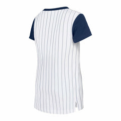 Atlanta Braves New Era Girls Youth Pinstripe T-Shirt - White T-shirts