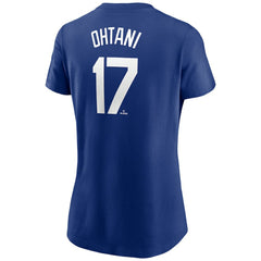 Shohei Ohtani Los Angeles Dodgers Nike Women's Cooperstown Collection Fuse Name & Number T-Shirt - Royal T-shirts