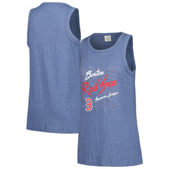 Boston Red Sox Soft as a Grape Women's Gauze High Neck Tank Top - Navy Tanks