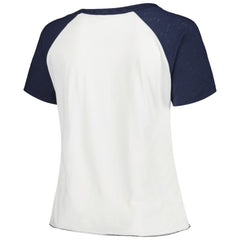 Tampa Bay Rays Soft as a Grape Women's Plus Size Baseball Raglan T-Shirt - White T-shirts