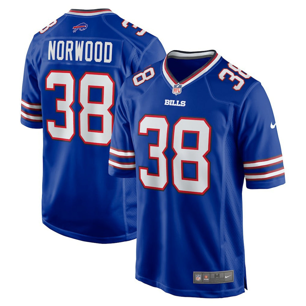 NFL Tre Norwood Buffalo Bills Team Game Jersey - Royal