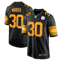 NFL Jaylen Warren Pittsburgh Steelers Alternate Game Jersey - Black