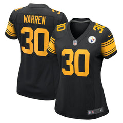 Jaylen Warren Pittsburgh Steelers Women's Alternate Game Jersey Black