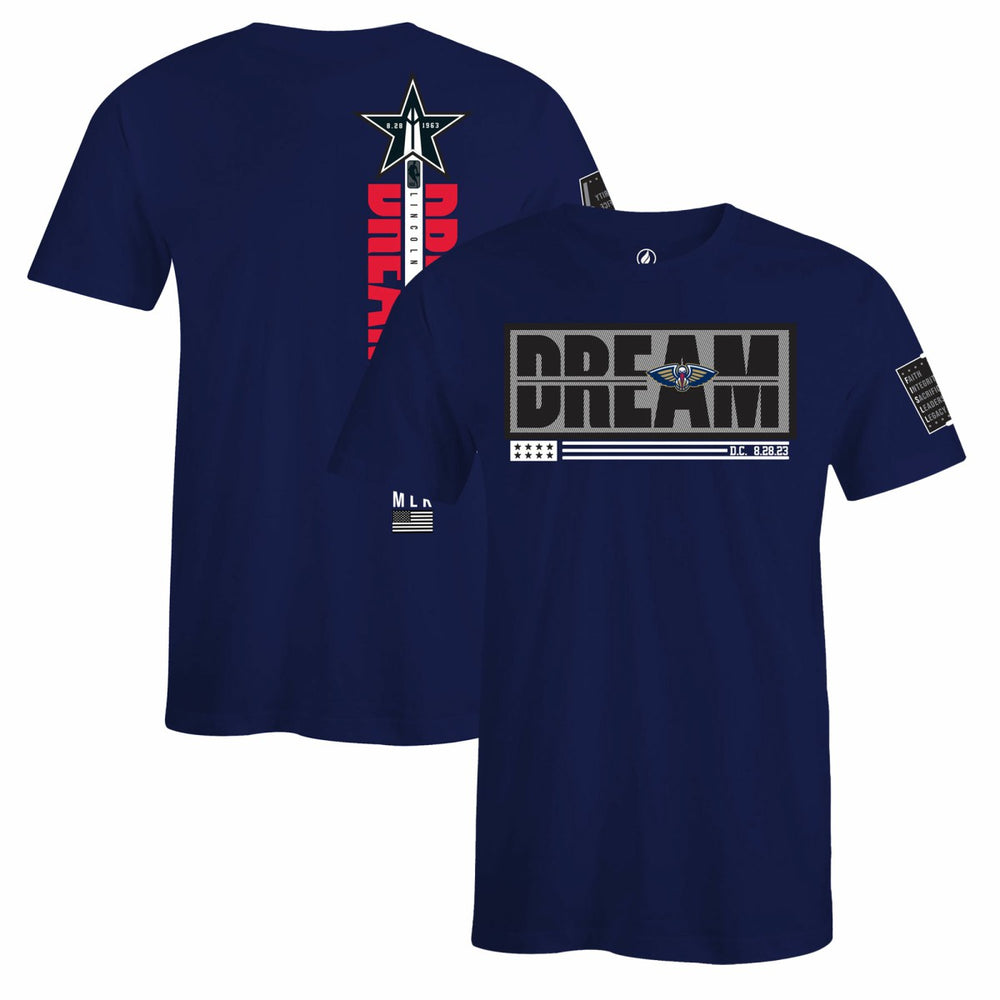 New Orleans Pelicans FISLL x Black History Collection Unisex T-Shirt - Navy