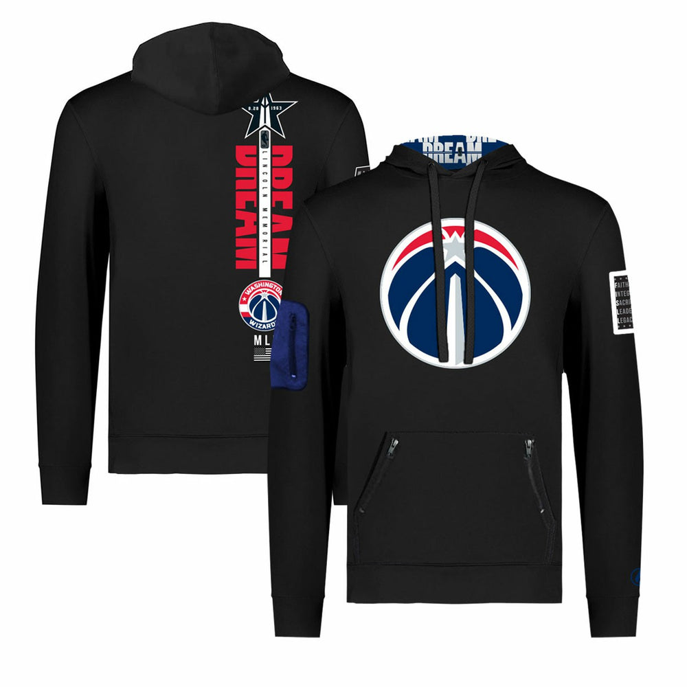 Washington Wizards FISLL x Black History Collection Unisex Pullover Hoodie - Black