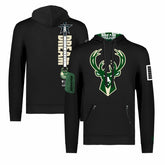 Milwaukee Bucks FISLL x Black History Collection Unisex Pullover Hoodie - Black