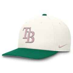 Tampa Bay Rays Nike Sail Pro Performance Snapback Hat - Cream/Green Hats