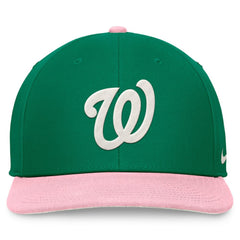 Washington Nationals Nike Malachite Pro Performance Snapback Hat - Green/Pink Hats