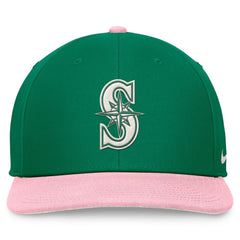 Seattle Mariners Nike Malachite Pro Performance Snapback Hat - Green/Pink Hats