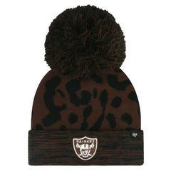 Las Vegas Raiders '47 Women's Cacao Cuffed Knit Hat with Pom Brown
