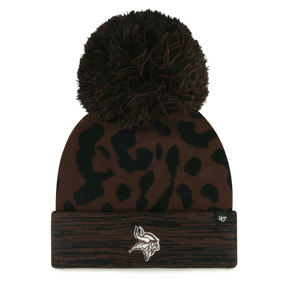 Minnesota Vikings '47 Women's Cacao Cuffed Knit Hat with Pom Brown