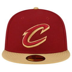 Cleveland Cavaliers 2-Tone 59FIFTY Fitted Hat Wine/Gold