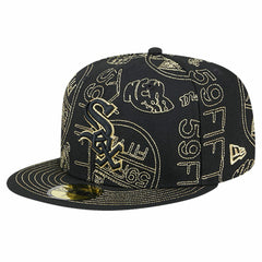 Chicago White Sox New Era 59FIFTY Day Allover Fitted Hat - Black Hats