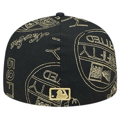 Athletics New Era 59FIFTY Day Allover Fitted Hat - Black Hats