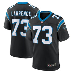 NFL Rashard Lawrence Carolina Panthers Game Jersey - Black